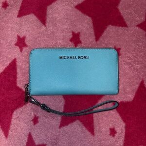 Michael Kors Blue Wristlet Wallet